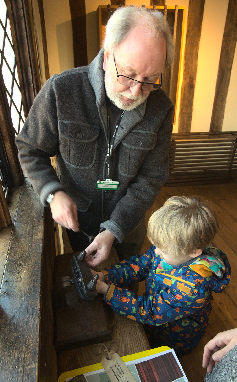 Harry gets a demonstration of thumb screws from A Day in Lavenham, Suffolk - 22nd January 2017