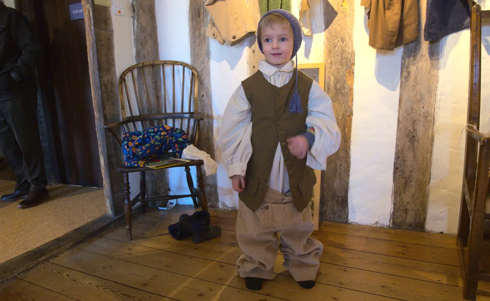 Harry dresses up in period gear, from A Day in Lavenham, Suffolk - 22nd January 2017