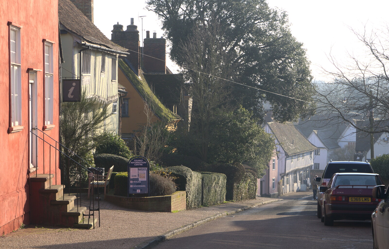 Lavenham's equivalent of Gold Hill from A Day in Lavenham, Suffolk - 22nd January 2017