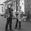 Fred and Harry scoff sweets, A Day in Lavenham, Suffolk - 22nd January 2017