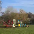 The boys find a playground, A Day in Lavenham, Suffolk - 22nd January 2017