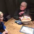 Grandad gets a lemon drizzle cake with candles, Grandad's Fire and SwiftKey Moves Offices, Eye and Paddington - 23rd January 2017