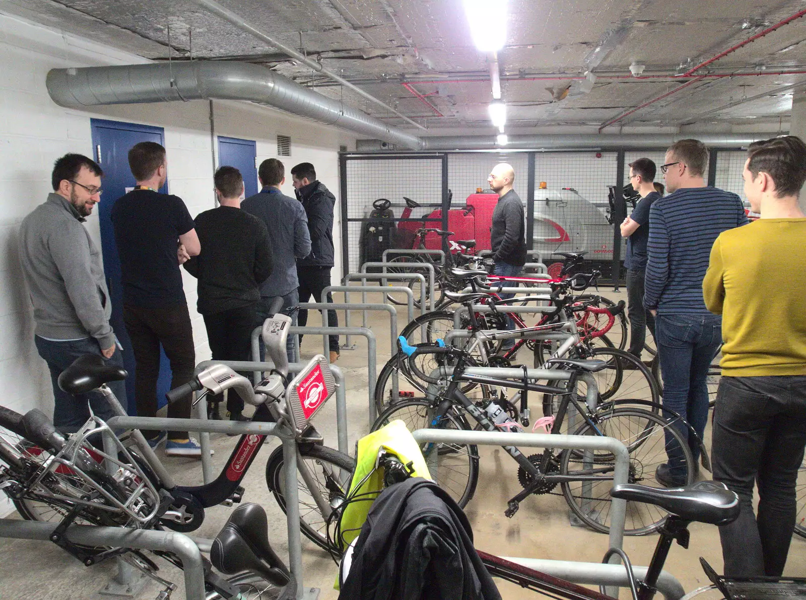 We inspect the changing rooms and bike storage, from Grandad's Fire and SwiftKey Moves Offices, Eye and Paddington - 23rd January 2017