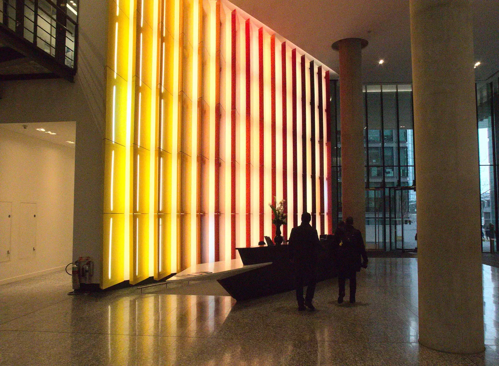 A light wall in reception, from Grandad's Fire and SwiftKey Moves Offices, Eye and Paddington - 23rd January 2017