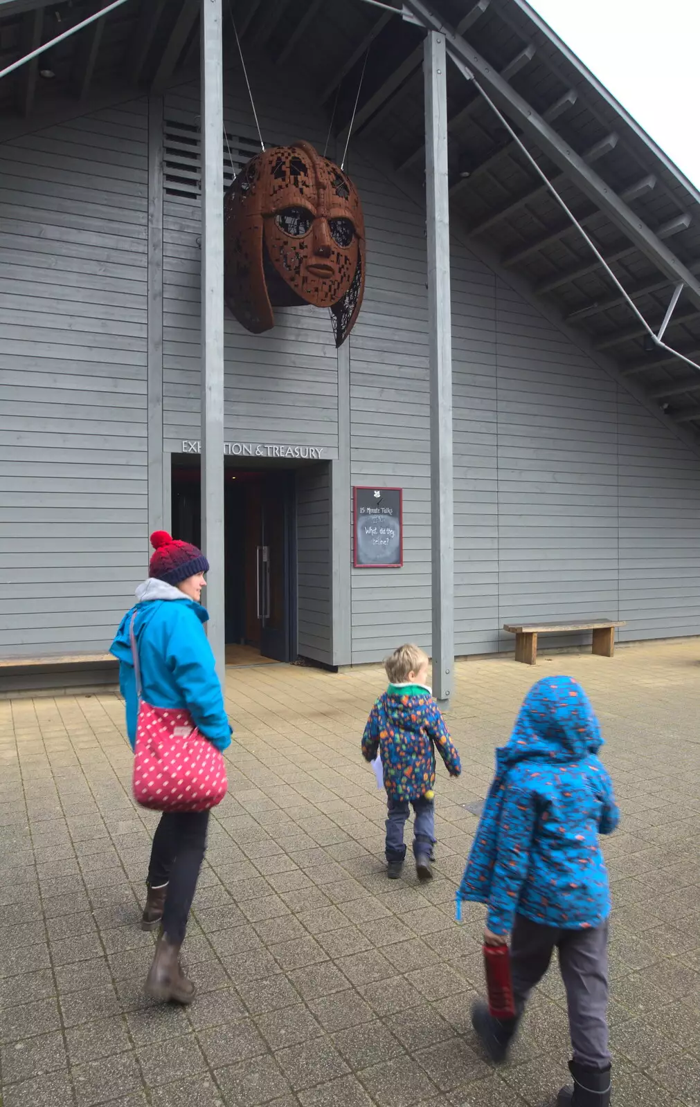 We head towards the exhibition and treasury, from A Trip to Sutton Hoo, Woodbridge, Suffolk - 29th January 2017