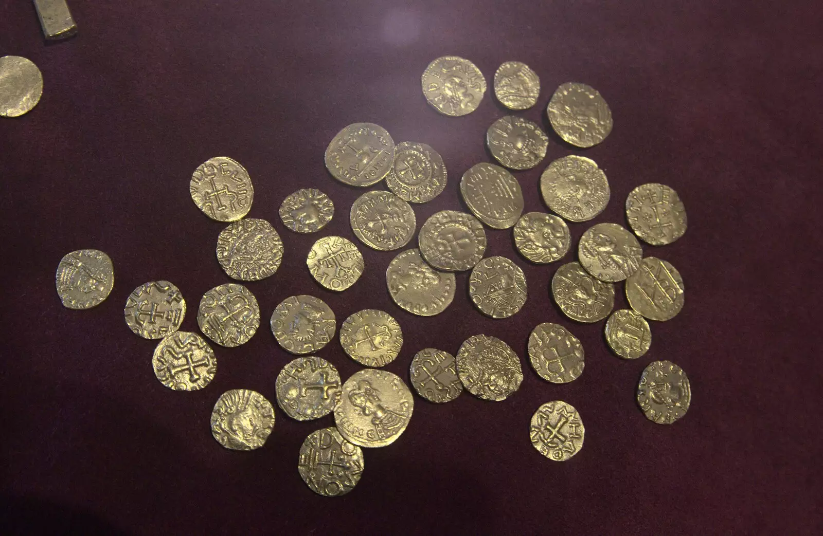 Reproductions of Saxon gold coins from the dig, from A Trip to Sutton Hoo, Woodbridge, Suffolk - 29th January 2017