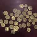 Reproductions of Saxon gold coins from the dig, A Trip to Sutton Hoo, Woodbridge, Suffolk - 29th January 2017