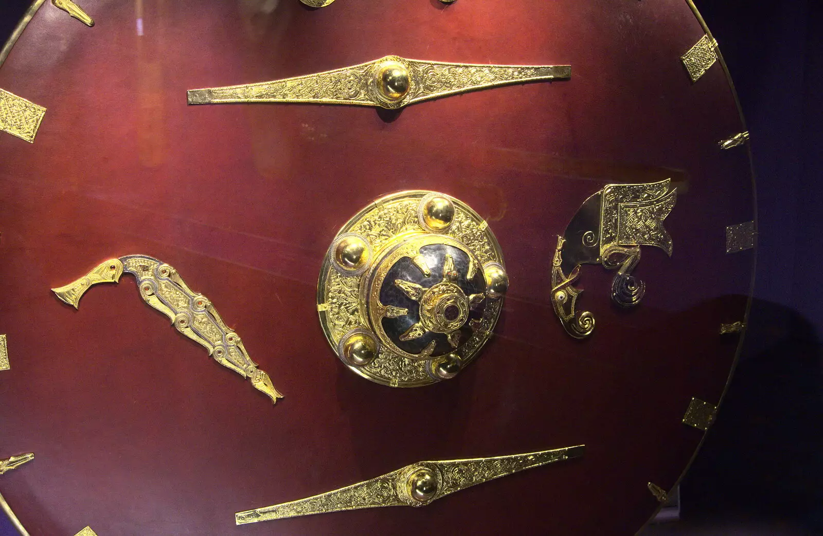 A decorated shield, from A Trip to Sutton Hoo, Woodbridge, Suffolk - 29th January 2017