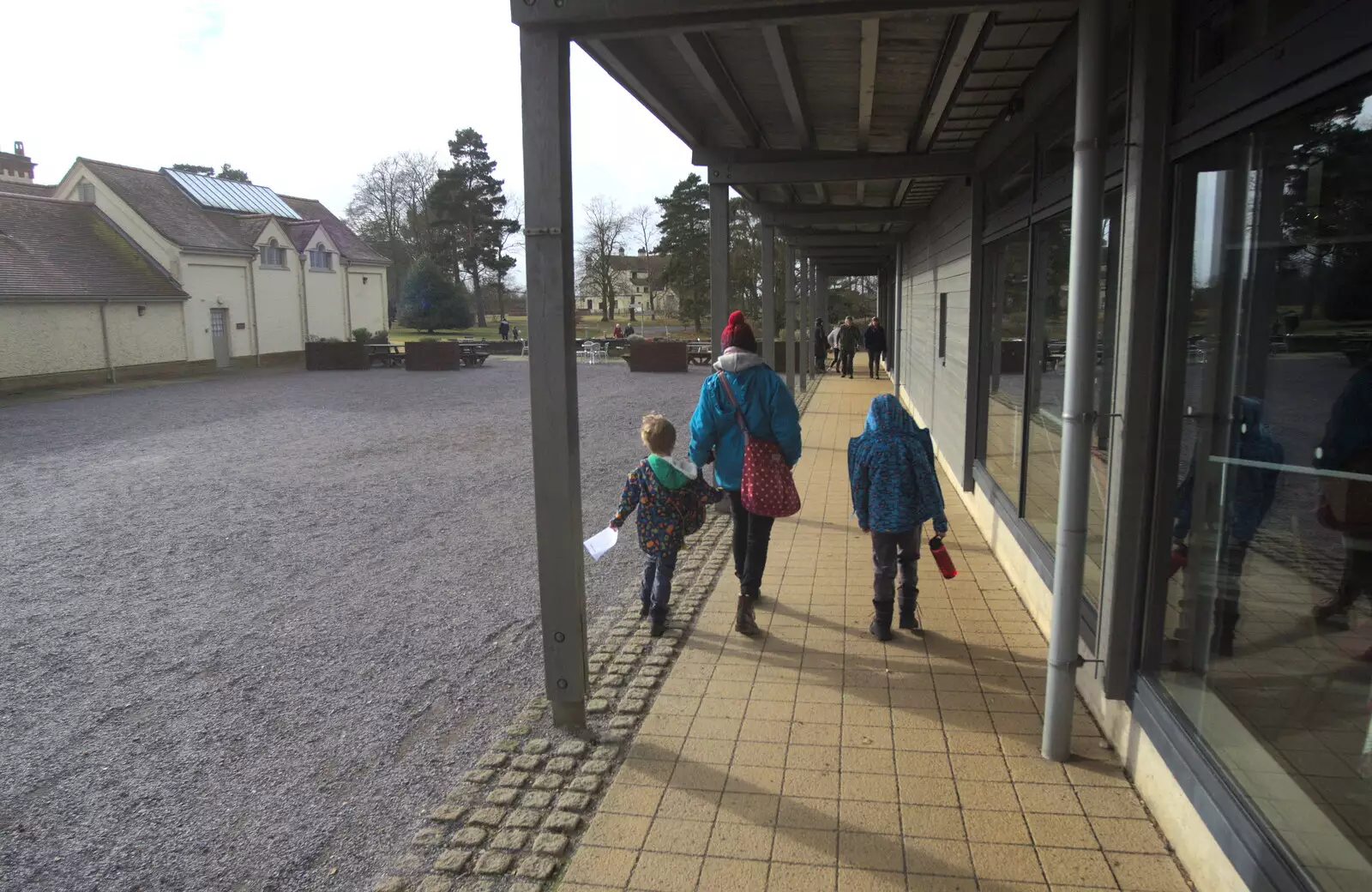 Heading off to Tranmer House, from A Trip to Sutton Hoo, Woodbridge, Suffolk - 29th January 2017