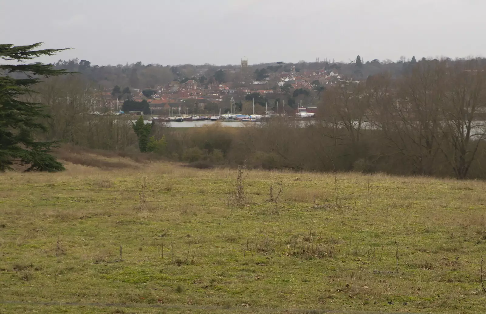 A view over to Woodbridge, from A Trip to Sutton Hoo, Woodbridge, Suffolk - 29th January 2017