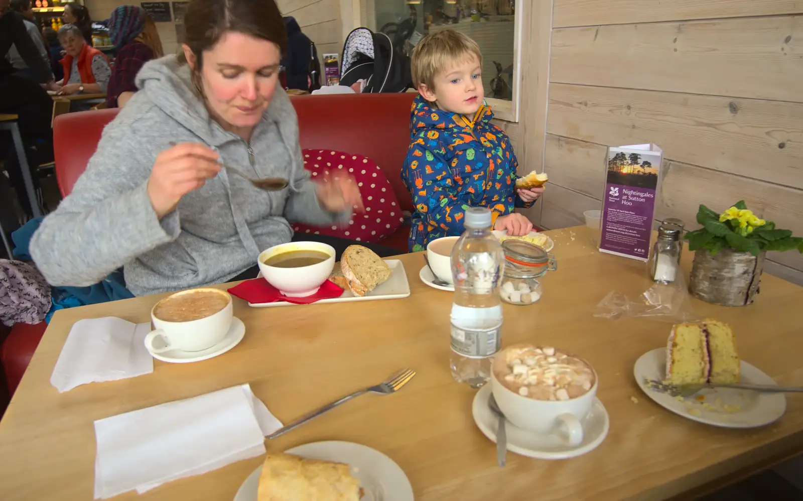 We have lunch in the National Trust café, from A Trip to Sutton Hoo, Woodbridge, Suffolk - 29th January 2017