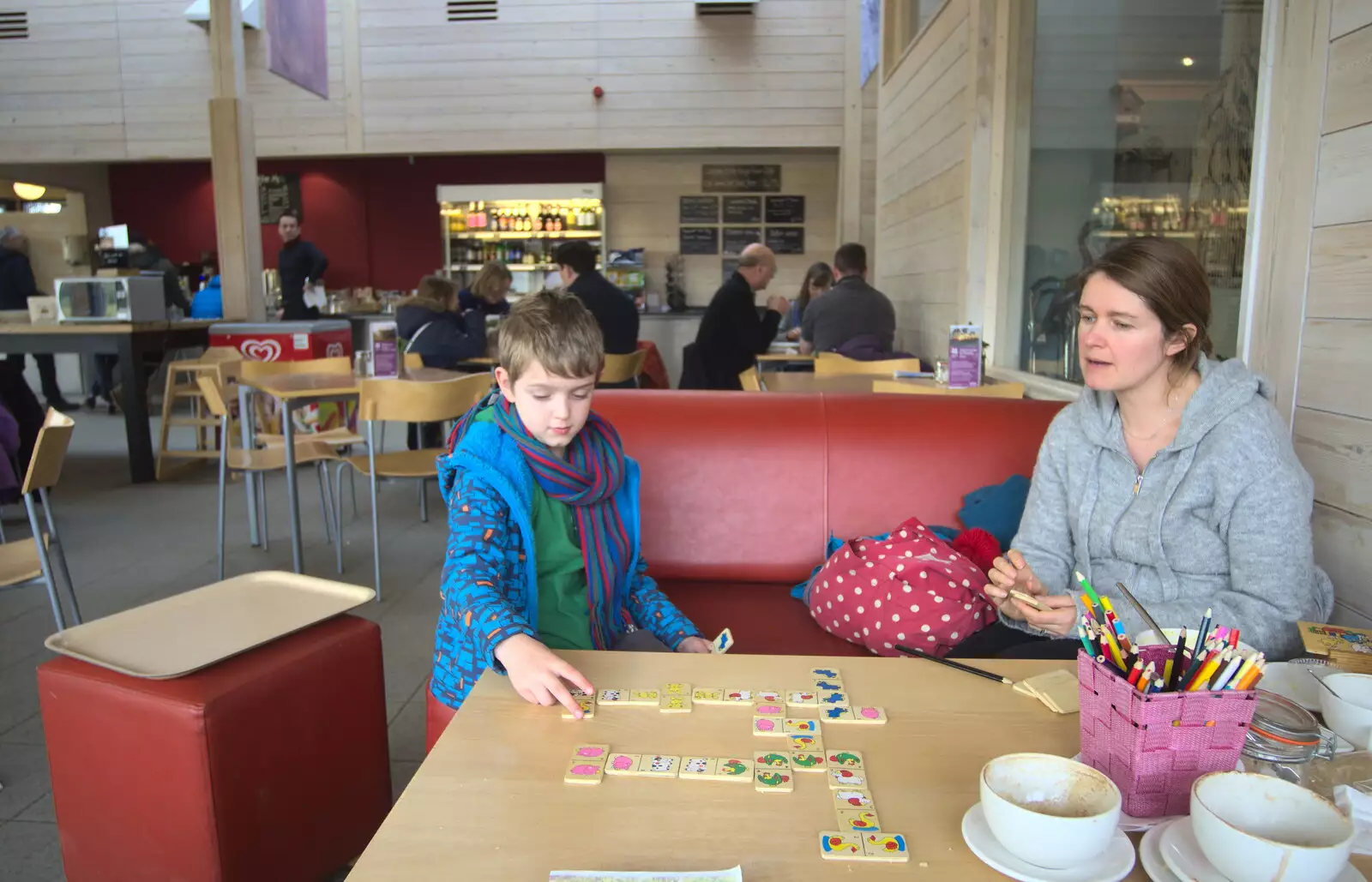 Fred has a game of dominos, from A Trip to Sutton Hoo, Woodbridge, Suffolk - 29th January 2017