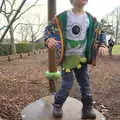 Harry on some play equipment, A Trip to Sutton Hoo, Woodbridge, Suffolk - 29th January 2017