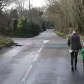 Walking up to the Brome Triangle, A Winter's Walk, Thrandeston, Suffolk - 5th February 2017