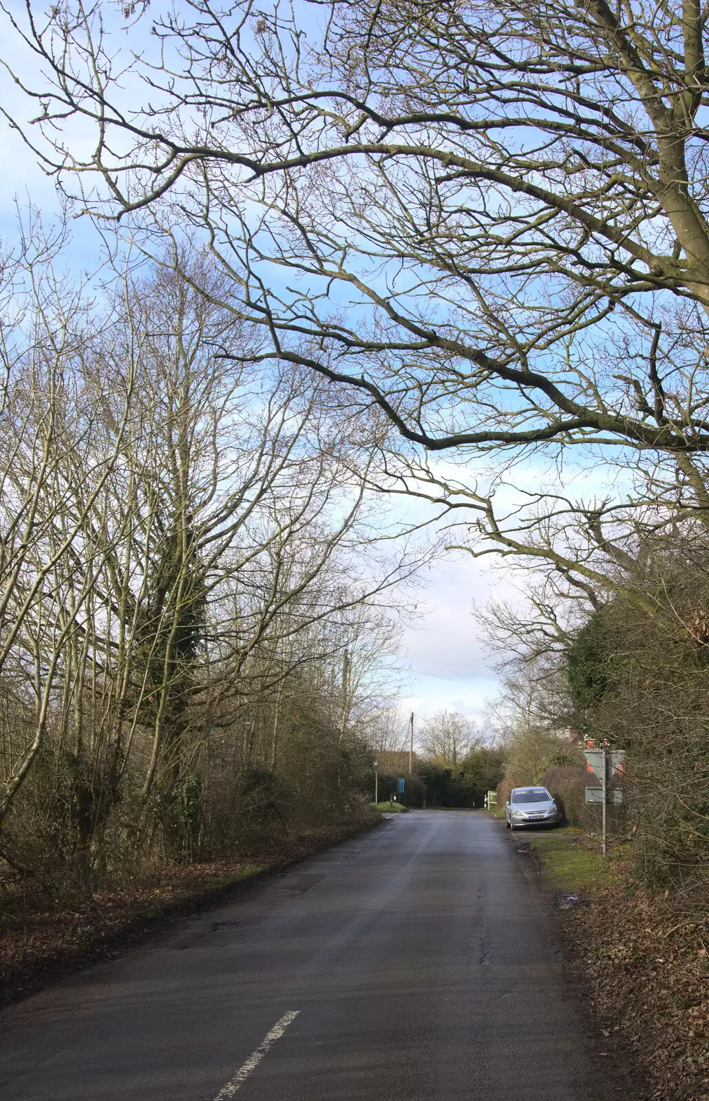 The road to Thrandeston, from A Winter's Walk, Thrandeston, Suffolk - 5th February 2017