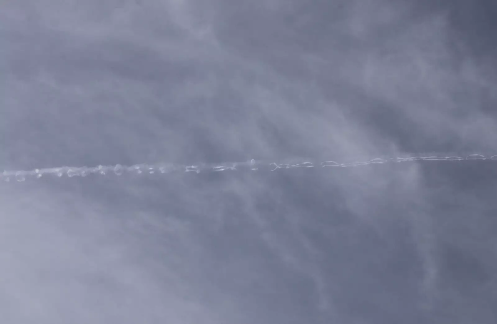 There's an unusual aircraft contrail overhead, from A Winter's Walk, Thrandeston, Suffolk - 5th February 2017