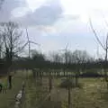 The boys and the wind turbines, A Winter's Walk, Thrandeston, Suffolk - 5th February 2017