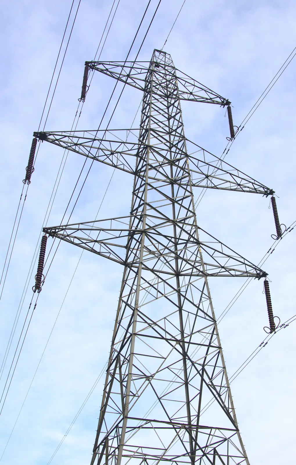 An electricity pylon, from A Winter's Walk, Thrandeston, Suffolk - 5th February 2017