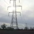 Pylons and a weak sun, A Winter's Walk, Thrandeston, Suffolk - 5th February 2017