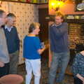 Paul, Uncle Mick and Wavy chat to Sylvia, Sylvia's 70th Birthday up the Swan Inn, Brome, Suffolk - 11th February 2017