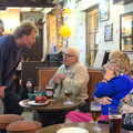 Wavy chats to John and Arline, Sylvia's 70th Birthday up the Swan Inn, Brome, Suffolk - 11th February 2017