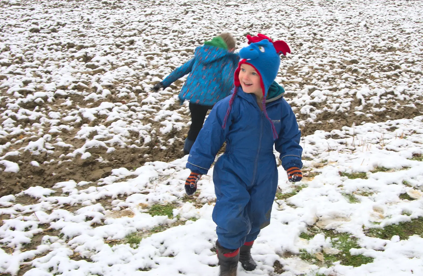 Harry in his snowsuit, from A Snowy Day, Brome, Suffolk - 12th February 2017