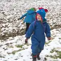 Harry in his snowsuit, A Snowy Day, Brome, Suffolk - 12th February 2017