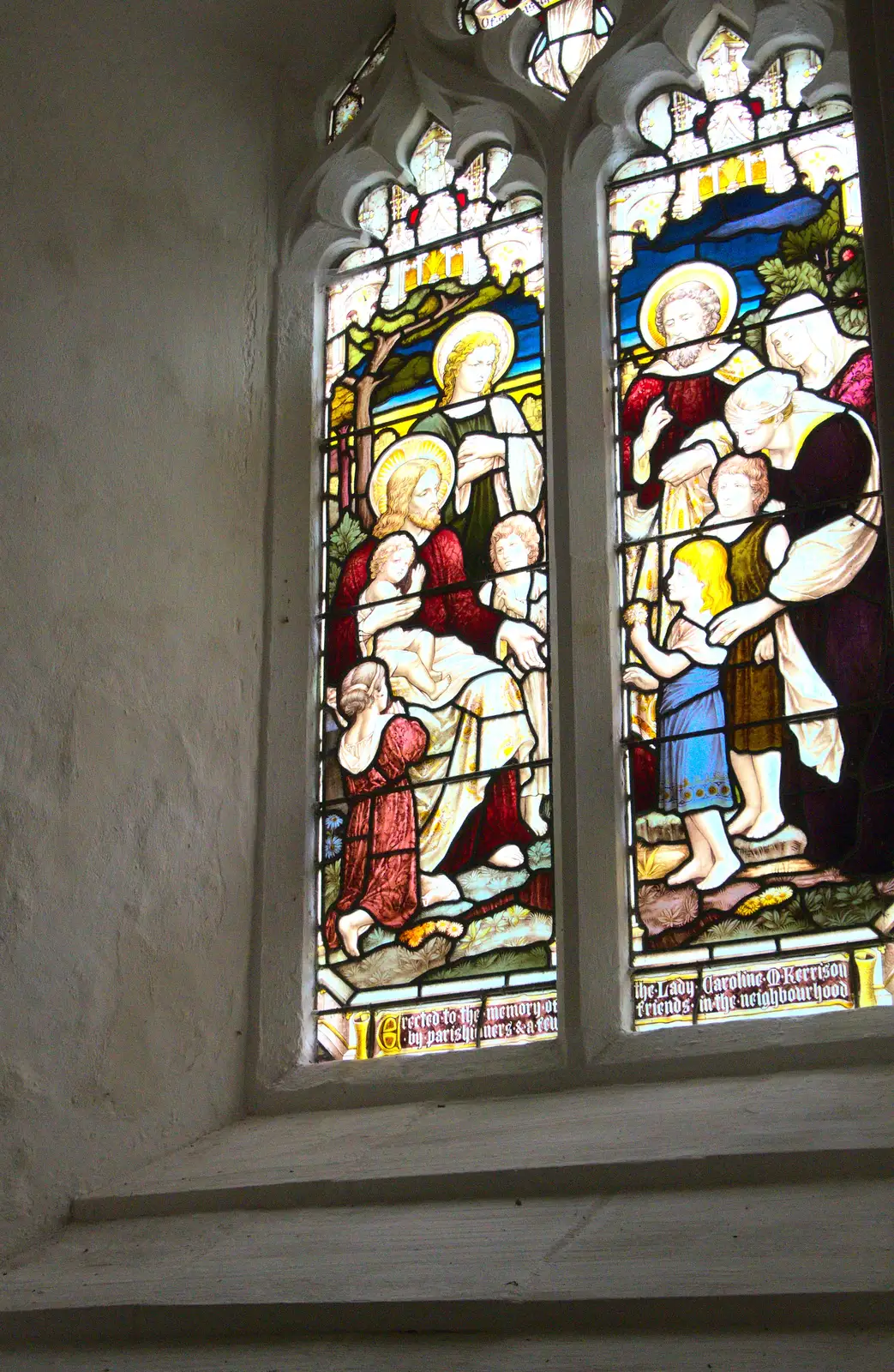 The Caroline Kerrison stained-glass window, from A Snowy Day, Brome, Suffolk - 12th February 2017