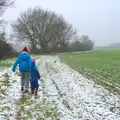 Walking on more fields, A Snowy Day, Brome, Suffolk - 12th February 2017