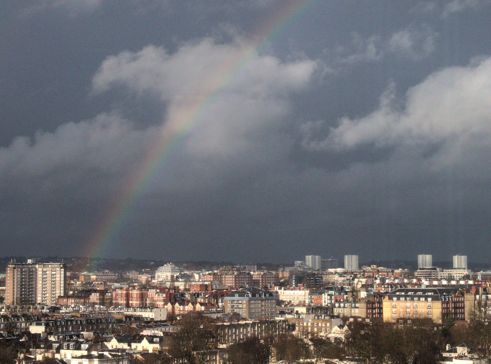 There's a rainbow over West London from Little Venice and Diss Park, West London and Norfolk - 17th February 2017