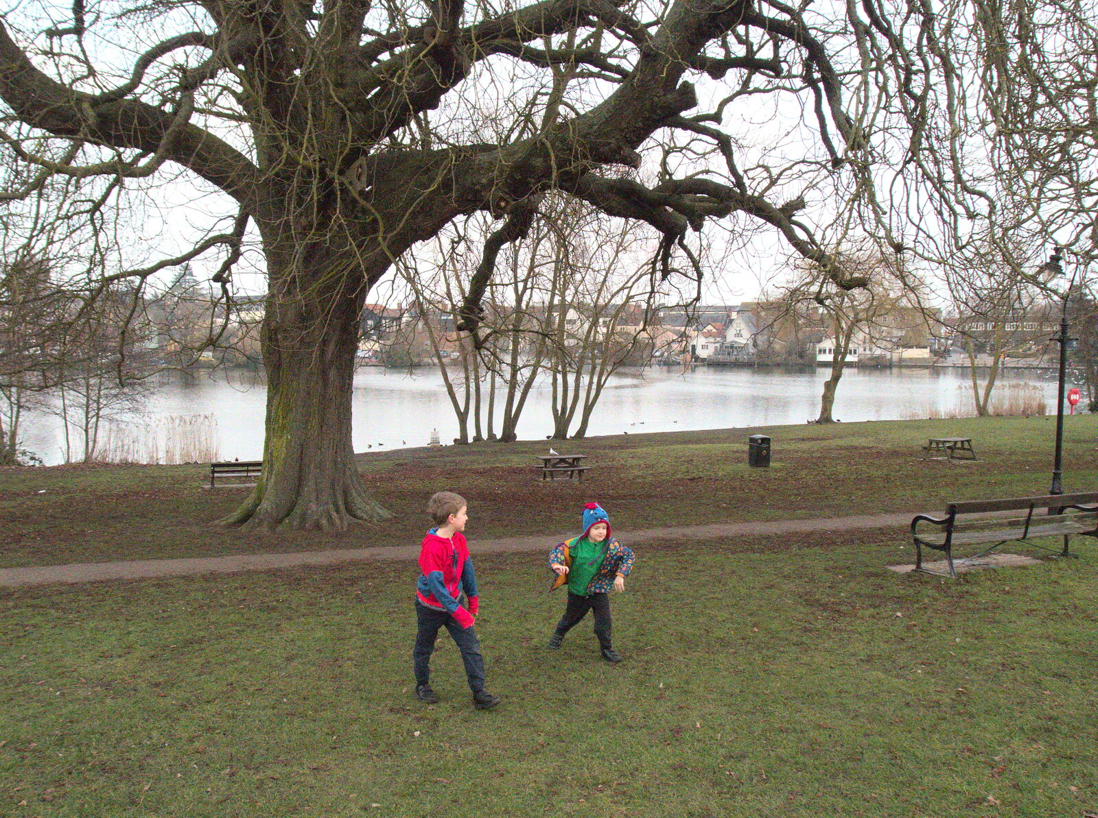 The boys run around from Little Venice and Diss Park, West London and Norfolk - 17th February 2017