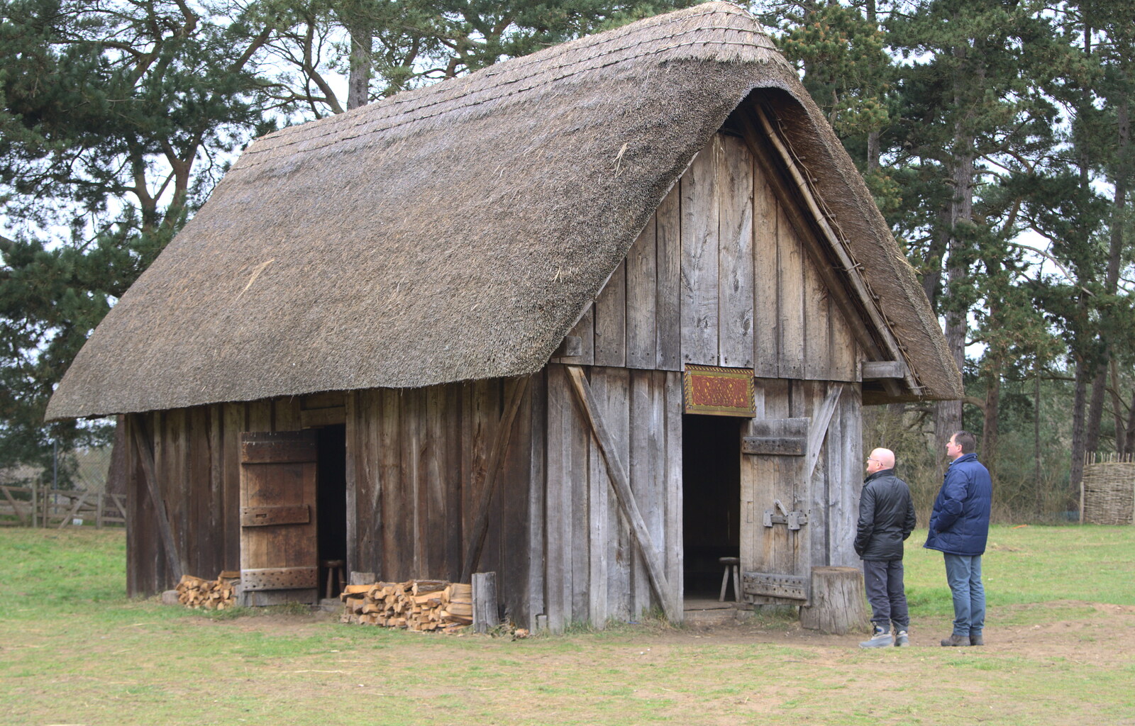 A reconstructed hall from An Anglo-Saxon Village, West Stow, Suffolk - 19th February 2017