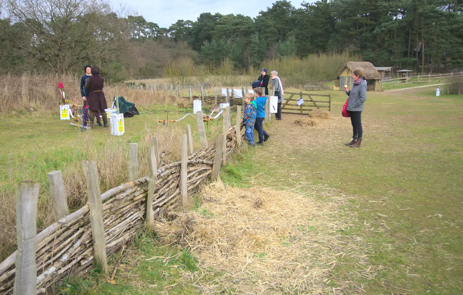 Outside, we watch an archery lesson, from An Anglo-Saxon Village, West Stow, Suffolk - 19th February 2017