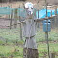 An amusing scarecrow with a Saxon helmet, An Anglo-Saxon Village, West Stow, Suffolk - 19th February 2017