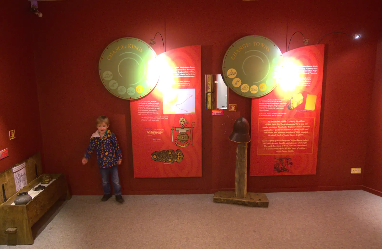 Harry in a museum, from An Anglo-Saxon Village, West Stow, Suffolk - 19th February 2017