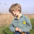 Harry with his face paint, Redgrave and Lopham Fen, Suffolk Border - 11th March 2017