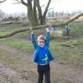 Fred, or Gene Simmonds, has got a stick, Redgrave and Lopham Fen, Suffolk Border - 11th March 2017