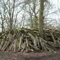 A stack of logs, Redgrave and Lopham Fen, Suffolk Border - 11th March 2017