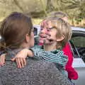 Harry gives Isobel a cuddle, Redgrave and Lopham Fen, Suffolk Border - 11th March 2017