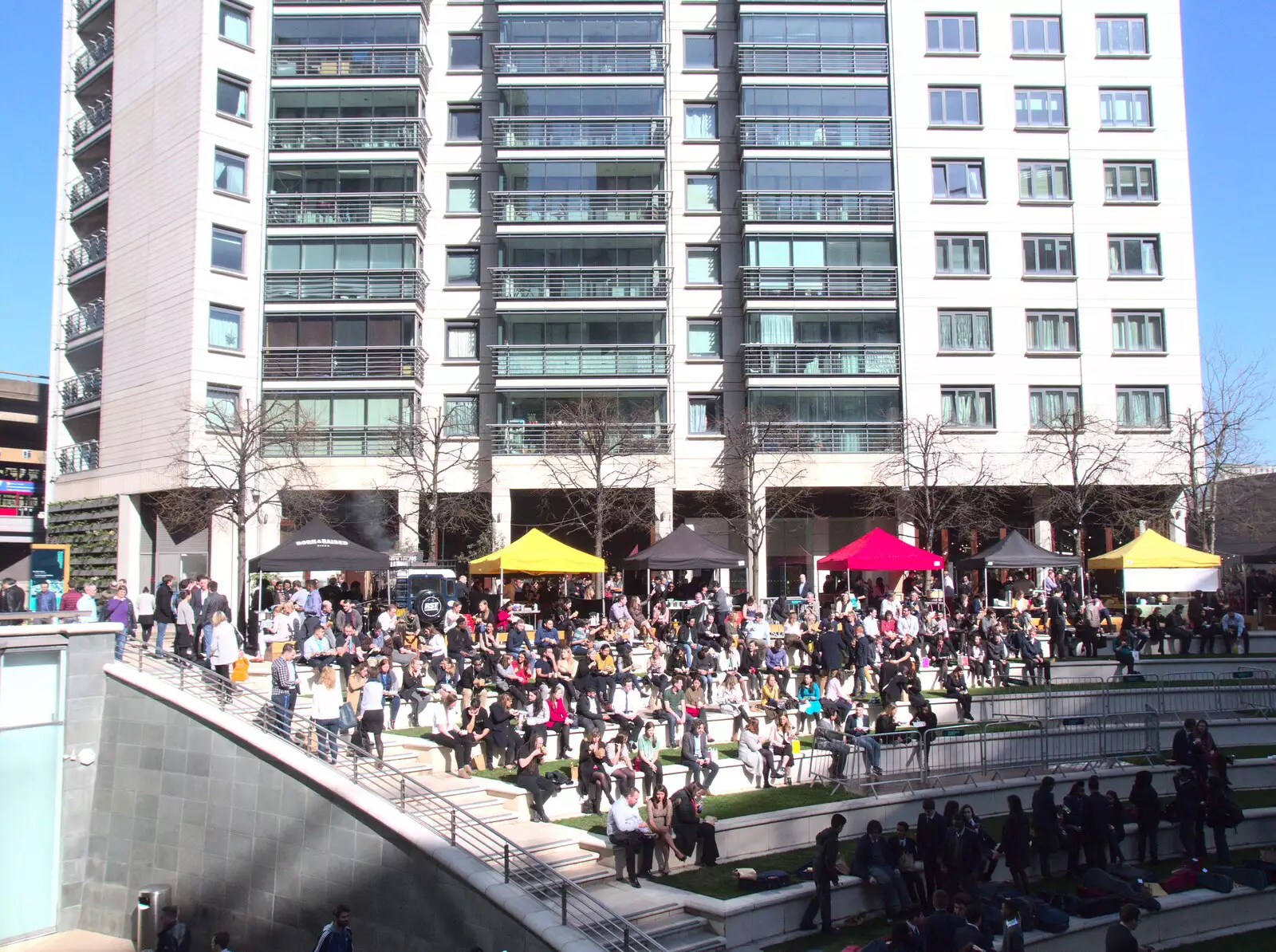 Lunchtime sun in the Sheldon Square pit, from Digger Action and other March Miscellany, Suffolk and London - 21st March 2017