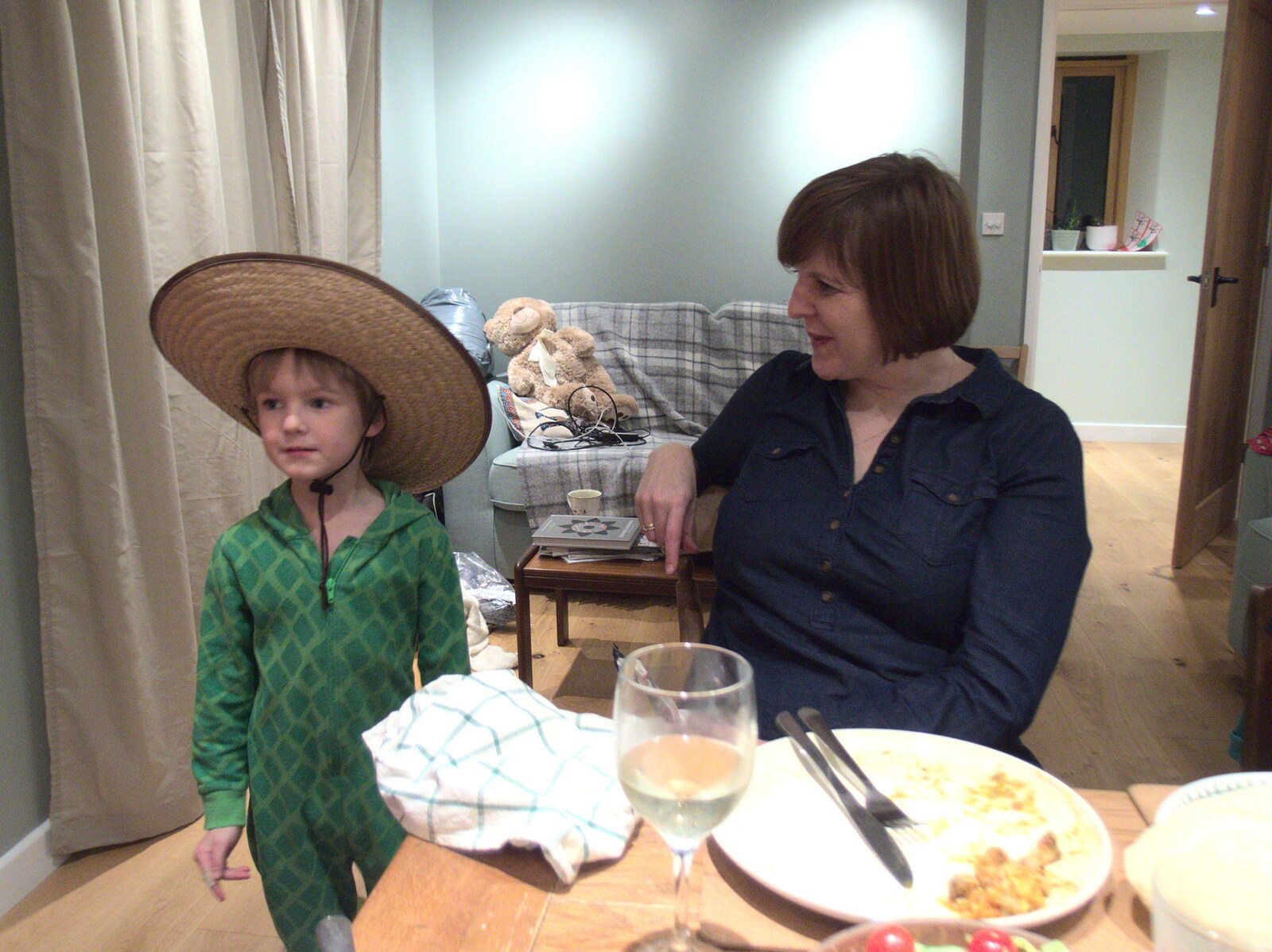 Harry's got a Mexican hat on from Digger Action and other March Miscellany, Suffolk and London - 21st March 2017