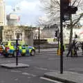 A police car on Victoria Embankment, Digger Action and other March Miscellany, Suffolk and London - 21st March 2017