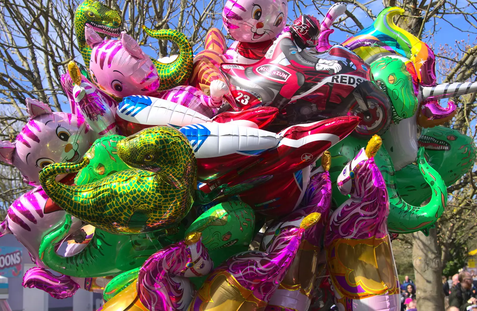 Shiny balloons, from A Trip to Legoland, Windsor, Berkshire - 25th March 2017