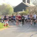 The Marathon runners set off, The Black Dog Festival of Running, Bungay, Suffolk - 2nd April 2017