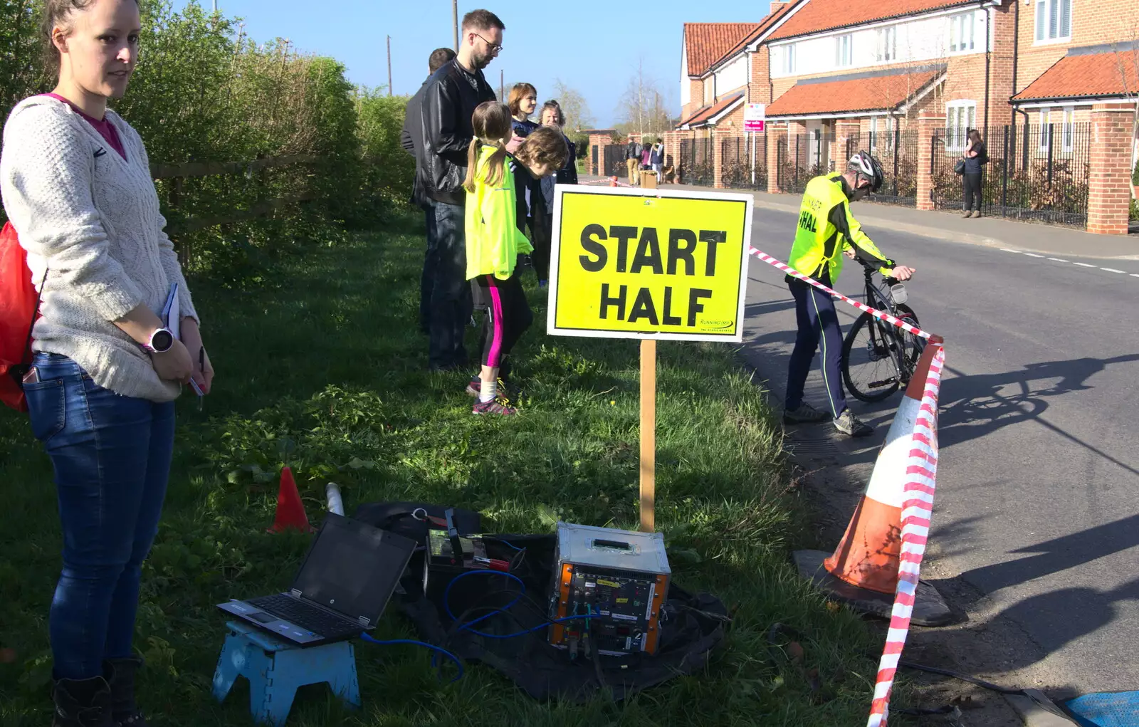 The race is well set up with technology, from The Black Dog Festival of Running, Bungay, Suffolk - 2nd April 2017