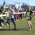 Some 10k runners cross the line, The Black Dog Festival of Running, Bungay, Suffolk - 2nd April 2017