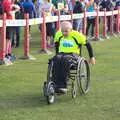 A dude with a wheelchair finishes, The Black Dog Festival of Running, Bungay, Suffolk - 2nd April 2017