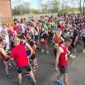 Half-marathon runners at the start line, The Black Dog Festival of Running, Bungay, Suffolk - 2nd April 2017