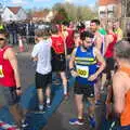 Half-marathon runners get ready, The Black Dog Festival of Running, Bungay, Suffolk - 2nd April 2017