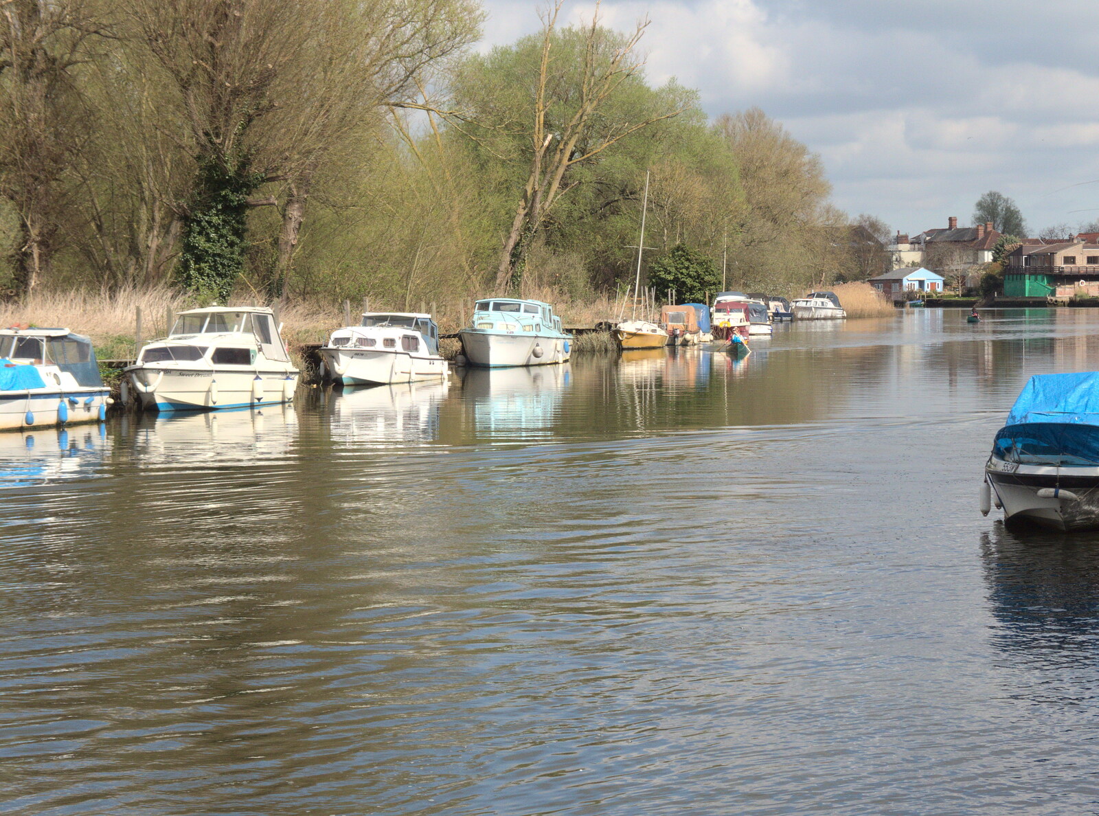 Boats on the river from A Postcard from Beccles, Suffolk - 2nd April 2017